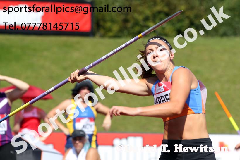 Womens javelin, 2019 Muller British Championships, Alexander Stadium, Birmingham. Photo: David T. Hewitson/Sports for All Pics